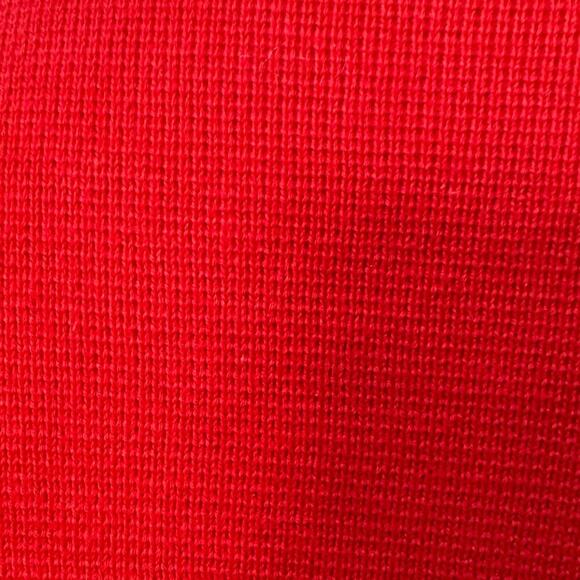 Talbots Cardigan Sweater Red Fringe Long Sleeve Open Front Cotton Knit XL - Picture 4 of 7